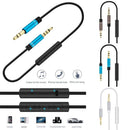 Stereo Earphone AUX Car Headphone Cord Audio Cable with Microphone Male to Male