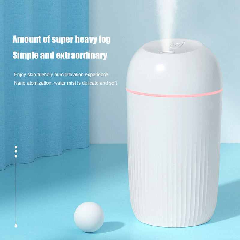 Multifunctional USB Air Humidifier Mini Ultrasonic Home Mist Maker (White)