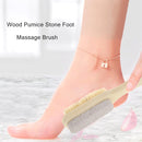 Wooden Pumice Stone Foot Massage Brush Feet Exfoliating Remover Scrubber Tool