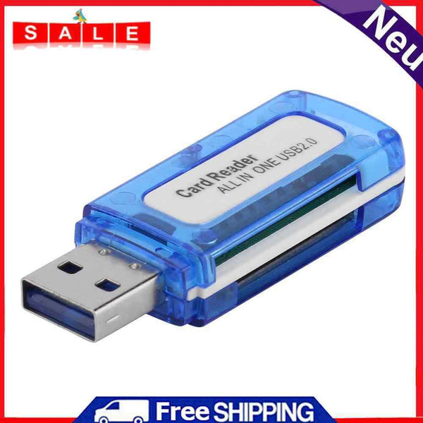 Occitop 4 in 1 Memory Card Reader USB 2.0 All in One Cardreader for Micro SD TF