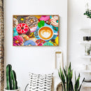 Coffee Donut Rhinestone Diamond Painting 5D Full Round Drill DIY Cartoon Artwork