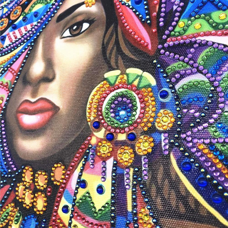 5D DIY Special-shaped Diamond Painting Cross Stitch Kit (R8100 Beauty)