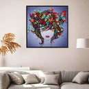 5D DIY Part Drill Diamond Painting Short Hair Girl Special Shaped Picture