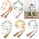Handmade Crafts Farmhouse Rustic Beads Easter Tassel Easter Wood Beads Tassel
