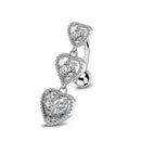 Piercing Belly Button Nail Body Jewelry Crystal Jewelry 3 Layers Love Diamonds*