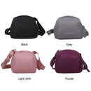 3pcs Women Nylon Messenger Fashion Shell Solid Color Shoulder Pouch(Black)