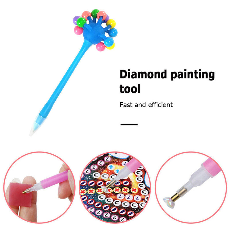 Diamond Painting Pen Round/Square Tip Point Drills Pens (Blue Hard Ball) Newly
