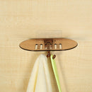 Punch-free Soap Box Drain Dish Bathroom Wall Hanging Storage Rack (Coffee) Newly