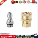 Pressure Washer 1/4 Quick Connector+M14x1.5mm Brass Connector for Nozzle Newly