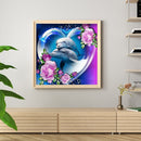 Full Embroidery Dolphin Animal Stamped 11CT Needlework DIY Cross Stitch Gift Kit