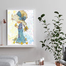 5D DIY Little Girl Partial Special Shape Drill Diamond Painting (YX366) Newly
