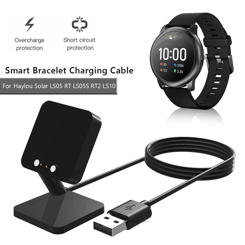 Charger for Haylou Solar LS05 RT LS05S RT2 LS10 USB Watch Charging Cable 1m