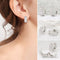 Zircon Ear Buckle Double Rows Zircon Ear Stud Diamond Earrings Ear Piercing