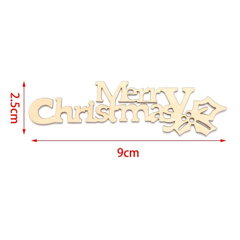 Wood DIY Crafts Wooden Slice Xmas Decoration Merry Christmas Wood Pieces