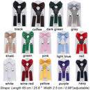 Hair Bow Set Baby Printed Bow Tie Cow Tie Belts Kids Suspenders Elastic Braces