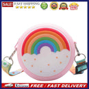 Cute Kids Donut Round Rainbow Printing Mini Shoulder Messenger Crossbody Bags
