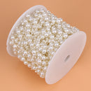 10 Meters Fishing Line Artificial Pearls Beads Chain Garland Beige Newly