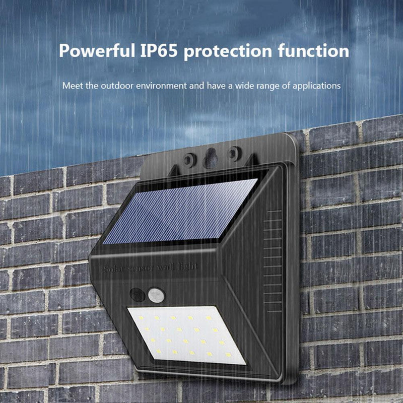20 LED Outdoor Solar Wall Lighting Courtyard Porch Fence Light Lamp (03)
