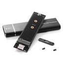 USB Type-C M.2 NVMe SSD Enclosure M-Key PCI-E Case (Black USB-C to USB-C)