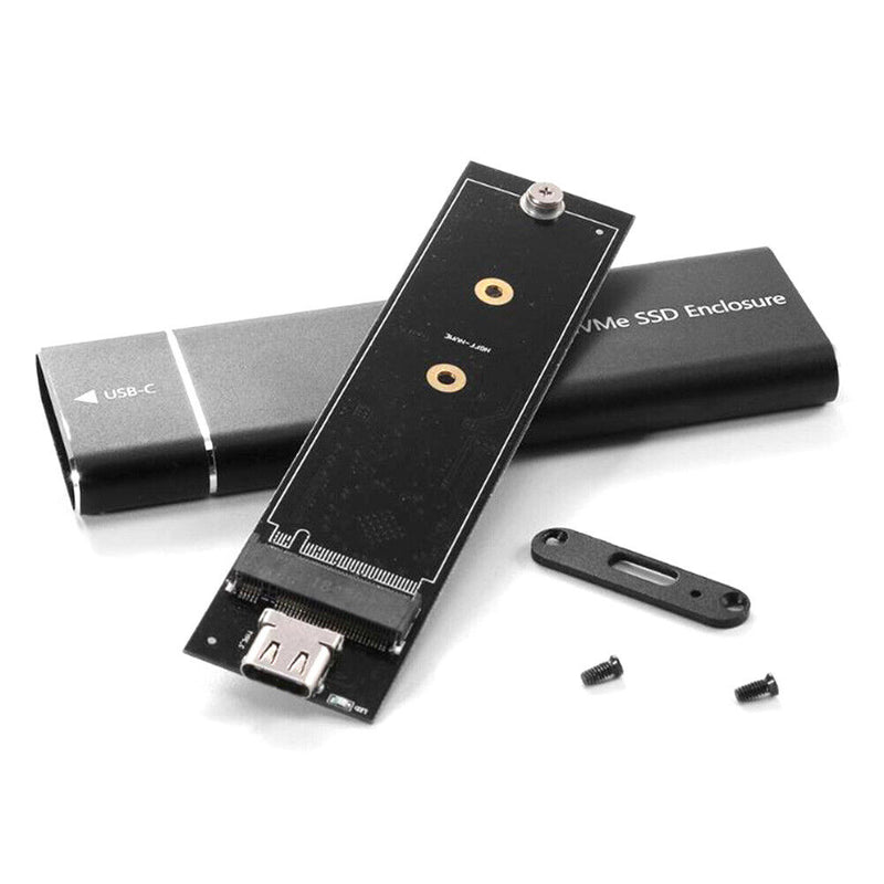 USB Type-C M.2 NVMe SSD Enclosure M-Key PCI-E Case (Black USB-C to USB-C)