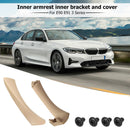 2pcs Right Side Inner Front Door Panel Pull Trim+Cover for  E90 E91 (Beige)