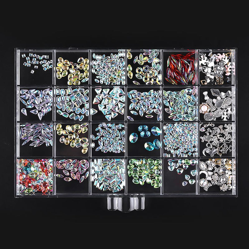 Portable Nail Accessories Holder Display Stand Make Up Drawers Organizer