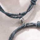 Lover  Friendship Bracelet Rope Alloy Couple Bracelet Rope Braided Bracelet