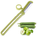 2 in 1 Potato Peeler Vegetable Cutter Fruit Melon Planer Gadget(Green)