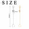 Earring Eardrop Dangler Tassel Chain Long Ear Clips Six-Pointed Star Diamonds