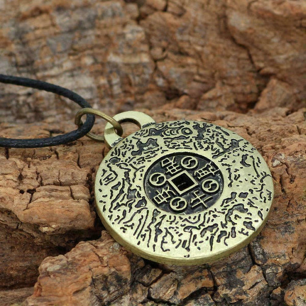 Retro Feng Shui Money Amulet Pendant Necklace Lucky Wealth Coming Men 50cm S8P2
