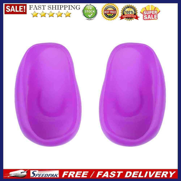 1 Pair Salon Hair Dye Silicone Ear Cover Barber Shop Anti Staining(Purple)