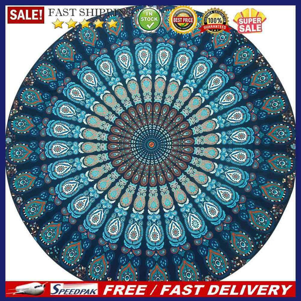 Picnic Mat Round Chiffon Blanket Outdoor Camping Carpet Pad Holiday Beach S