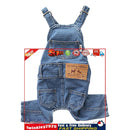 Pet Denim Jumpsuit Comfortable Cotton Jean Warm Rompers for Dog Cat (M) Newly