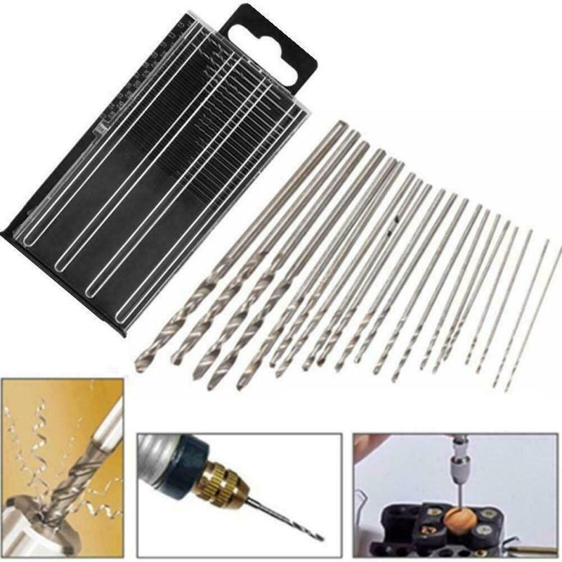 20PC Mini Tiny Micro HSS Spiralbohrer Set 0,3 mm-1,6 mm Fal Modell Handwerk I6K1