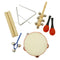 Musikinstrument Spielzeug Set Tamburin Maraca Triangle Bell