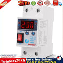 40A 220V Din Rail Adjust Reconnect Over and Under Voltage Protector Relay Newly