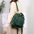 Ladies Casual PU Leather Messenger Handbag Rucksack Shoulder Bag Backpack