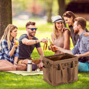 Wide Mouth Tool Bag - Large Capacity Camping Containers Storage (Sand) Newly