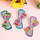 3pcs DIY Full Drill Diamond Painting Hair Clip Bow Love Women Hairpins Jewelry