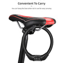 Bicycle Locks 4 Digit Password MTB Road Bike Security Cable Lock (Black) Newly