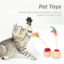 Cat Sisal Catch Ball Colorful Funny Feather for Kitten Playing Products Portable