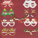 Year Navidad Christmas Glasses Paper Glasses Frame Xmas Tree Elk Santa Claus