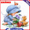 Handmade Painting Girl Flower Cat Art Mosaic Kit Diamond DIY 5D Round Full Drill