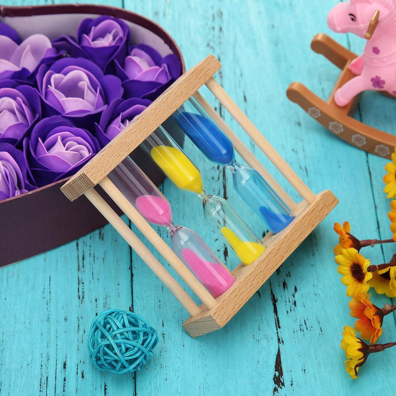 Hourglass made of wood, 1/3/5 minutes, gift, decoration for home