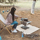 ShineTrip Fiberglass Fire Pit Mat with Storage Bag Fireproof Stove Grill Bl