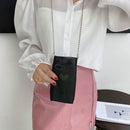 Fashion Women Rhinestone Messenger Bag Chain Mini Purse Phone Bags (Black)