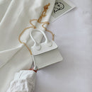 Mini Crossbody Tote Bag Solid Candy Female Simple Leather Shoulder Purse Handbag