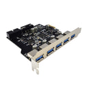 USB 3.0 PCI-E Expansion Card 5 Ports HUB Adapter PCI Express Extender Module