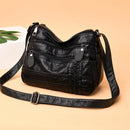 Solid Color Women Shoulder Sling Bags Leather Soft Purse Large Messenger Handbag