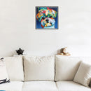 5D DIY Diamond Painting Lovely Colorful Dog Cross Stitch Embroidery Rhinest